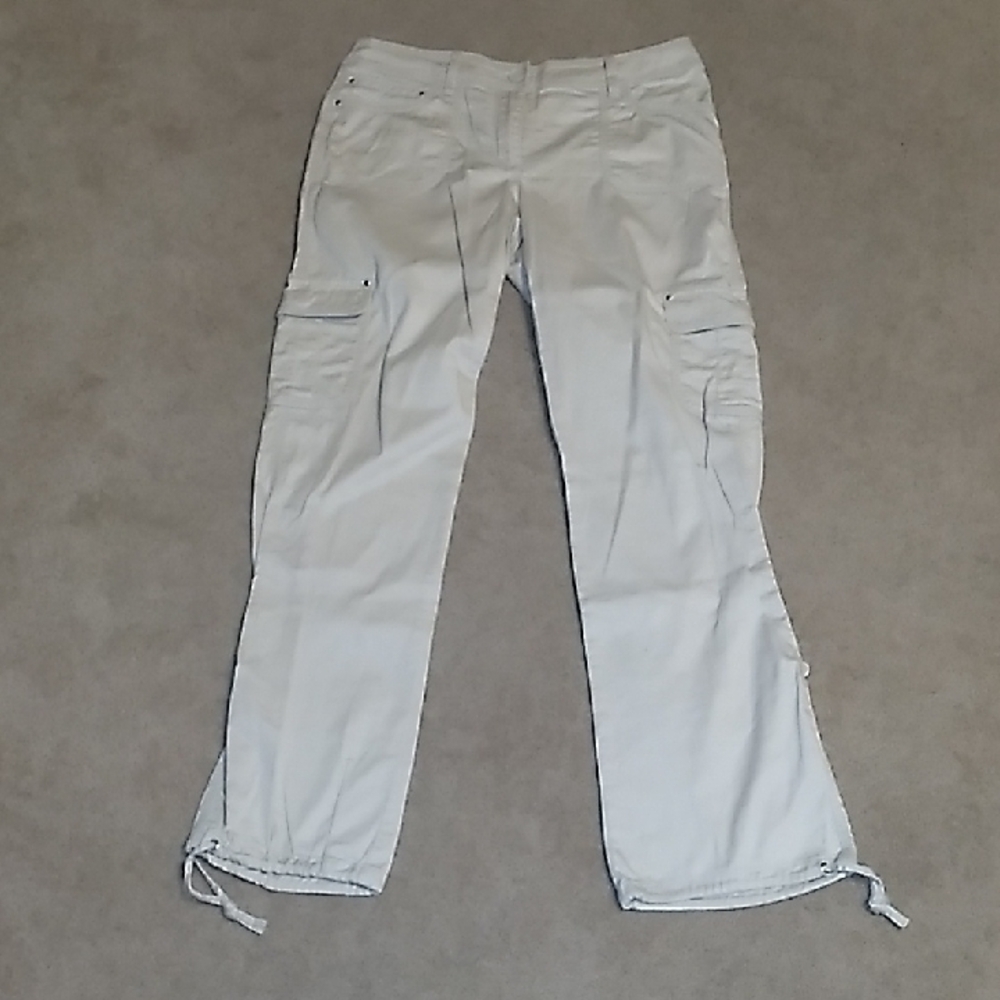 White House Black Market Straight Leg Cream Jeans